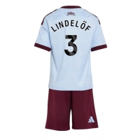 Aston Villa Victor Lindelof #3 Tredje Tröja Barn 2026-27 Kortärmad (+ Korta byxor)